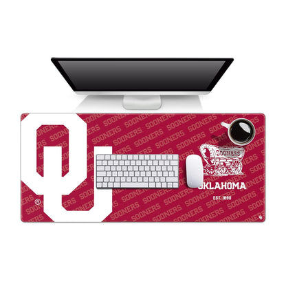 YouTheFan NCAA Florida State Seminoles Logo Series Desk Pad, Team Colors - Oklahoma Sooners