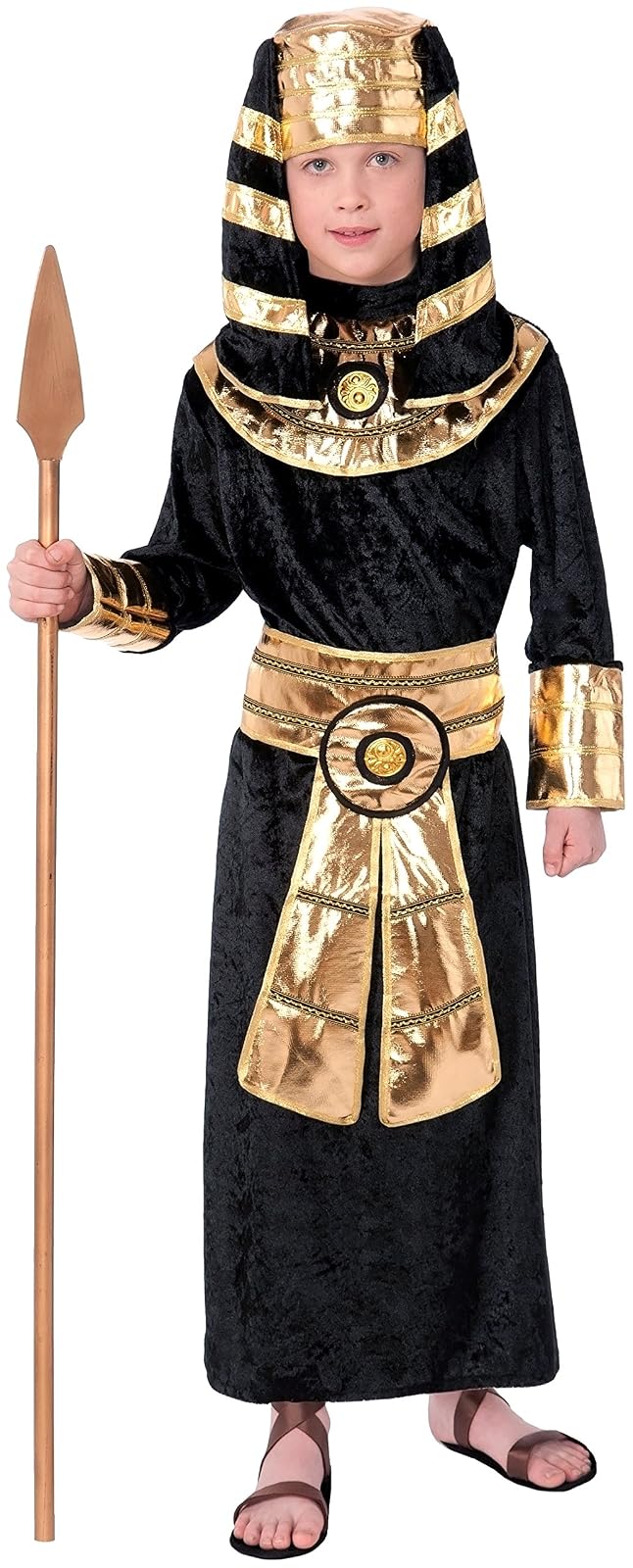 Forum Novelties - Disfraz de faraón, Negro/Dorado, Mediano