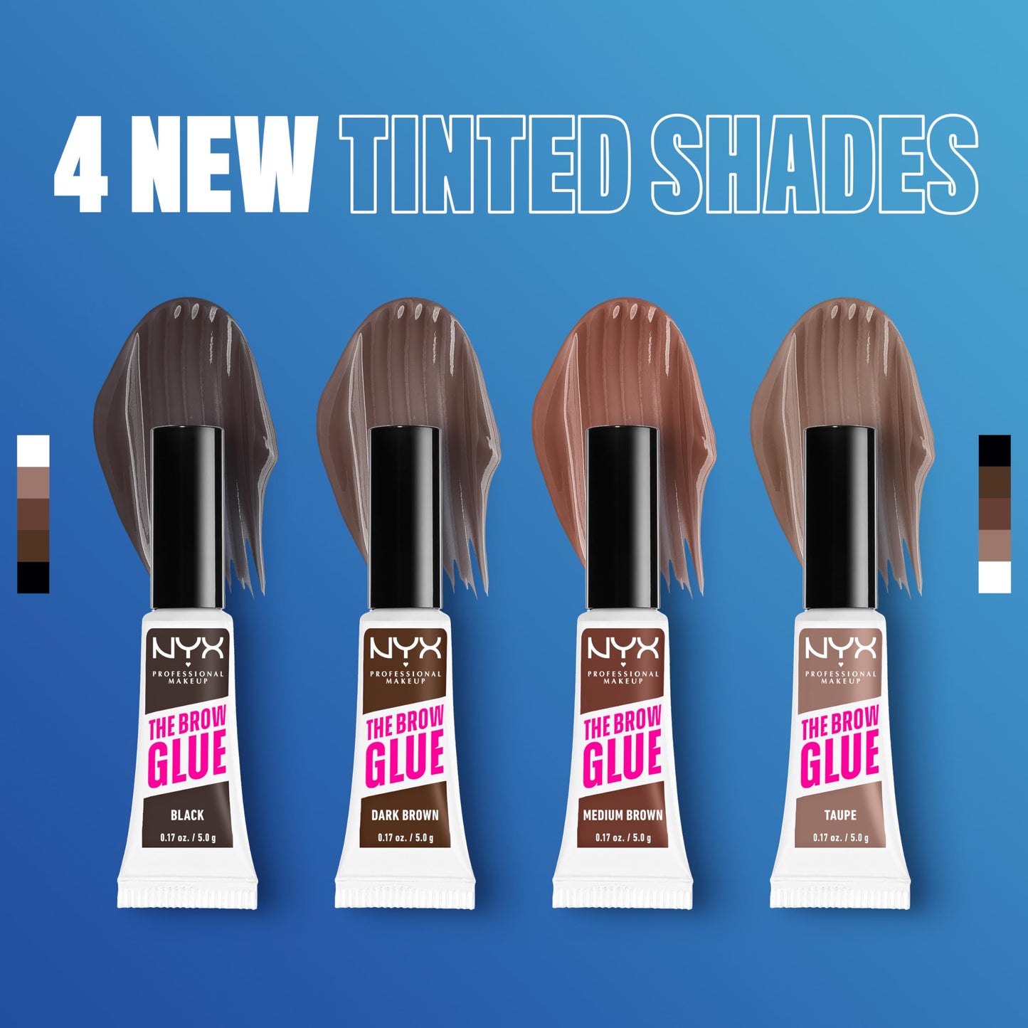 NYX Professional Makeup The Brow Glue Gel fijador de cejas Tono Med Brown, 5gr - Dura hasta 16H, no pegajoso, sin transferencias, a prueba de agua y sin residuos, cejas definidas, fórmula vegana