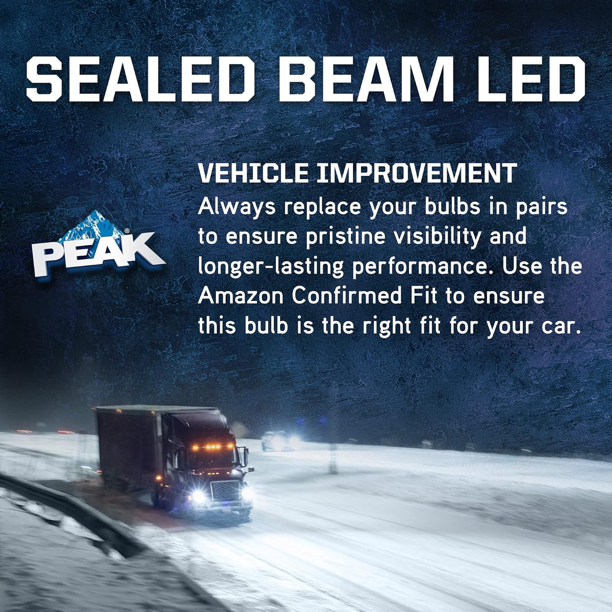 PEAK Faros Delanteros LED H6054LED, 6000 K, Blanco