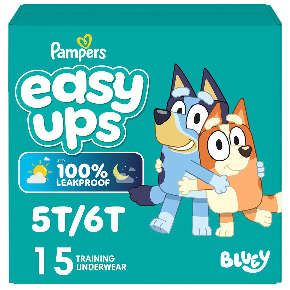 Pampers Easy Ups Calzón Entrenador para Niño, Talla 4 (2T-3T), 25 Piezas - Size 7 (5T-6T) - 15 Count