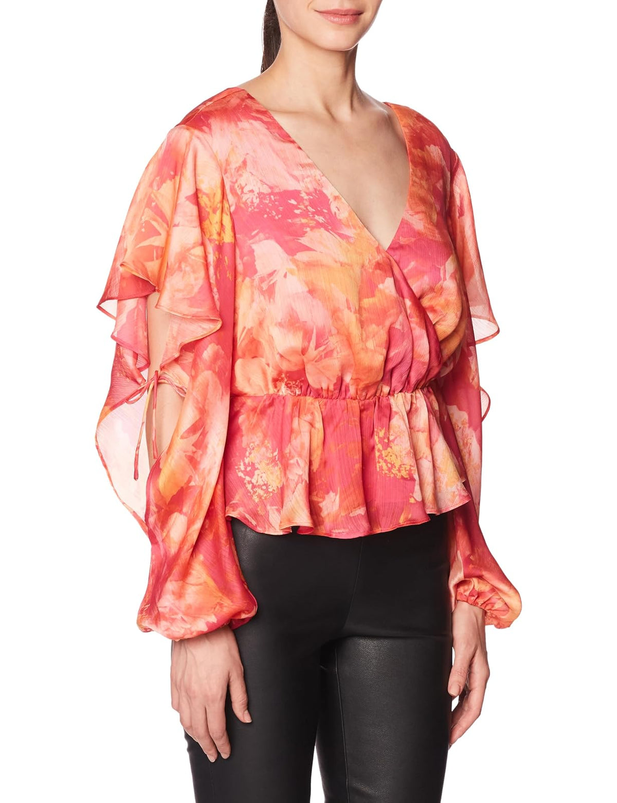 GUESS LS SASKIKA Drapy Top, Multicolor