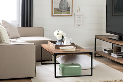 South Shore Mesa de Centro Minimalista para Sala Color Marrón, Modelo Gimetri Furniture