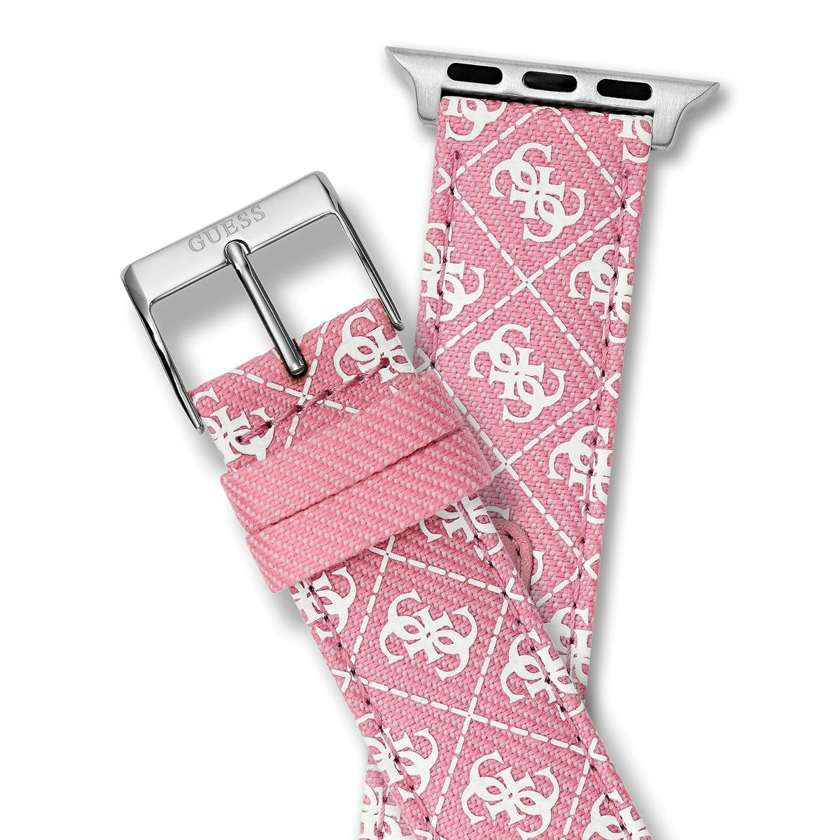 GUESS Correa de reloj inteligente para Dama compatible con Apple Watch (38MM-40MM) Rosa