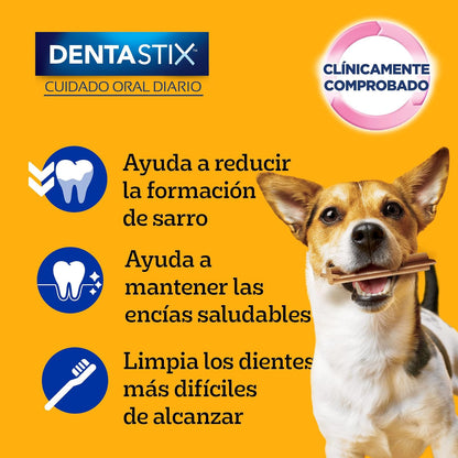 PEDIGREE - Snack para Perros Adultos Dentastix, Razas Pequeñas, Cuidado Oral, Pack de 30, 15 gr. c/u.
