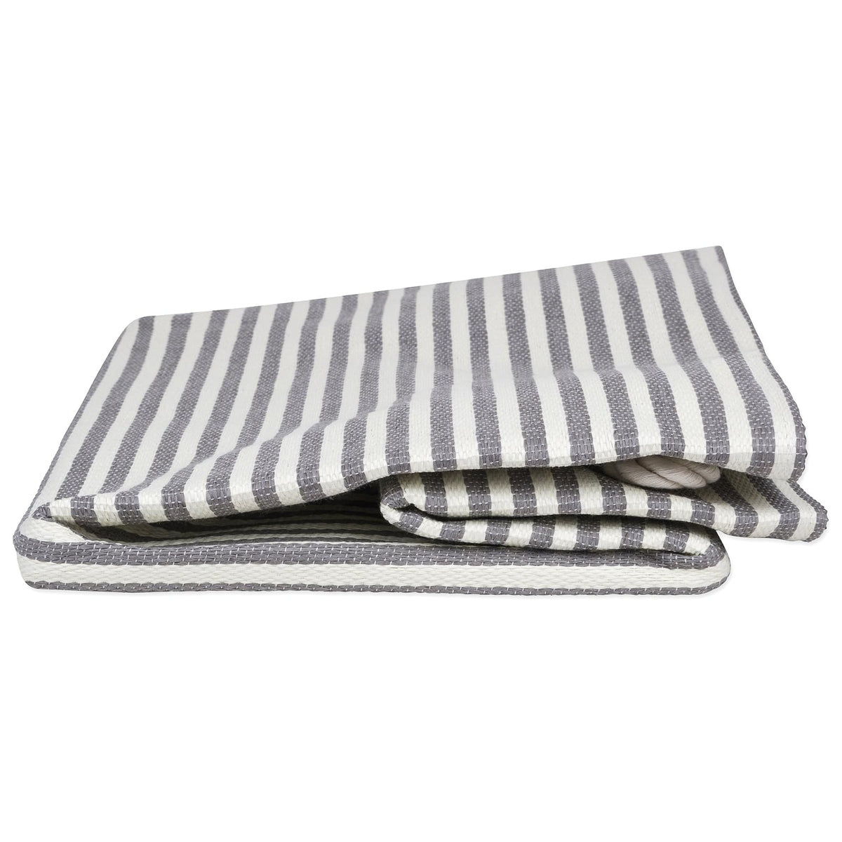 DII, Woven Paper Storage Bin, Collapsible, 17x12x12", Pinstripe Gray