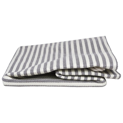 DII, Woven Paper Storage Bin, Collapsible, 17x12x12", Pinstripe Gray