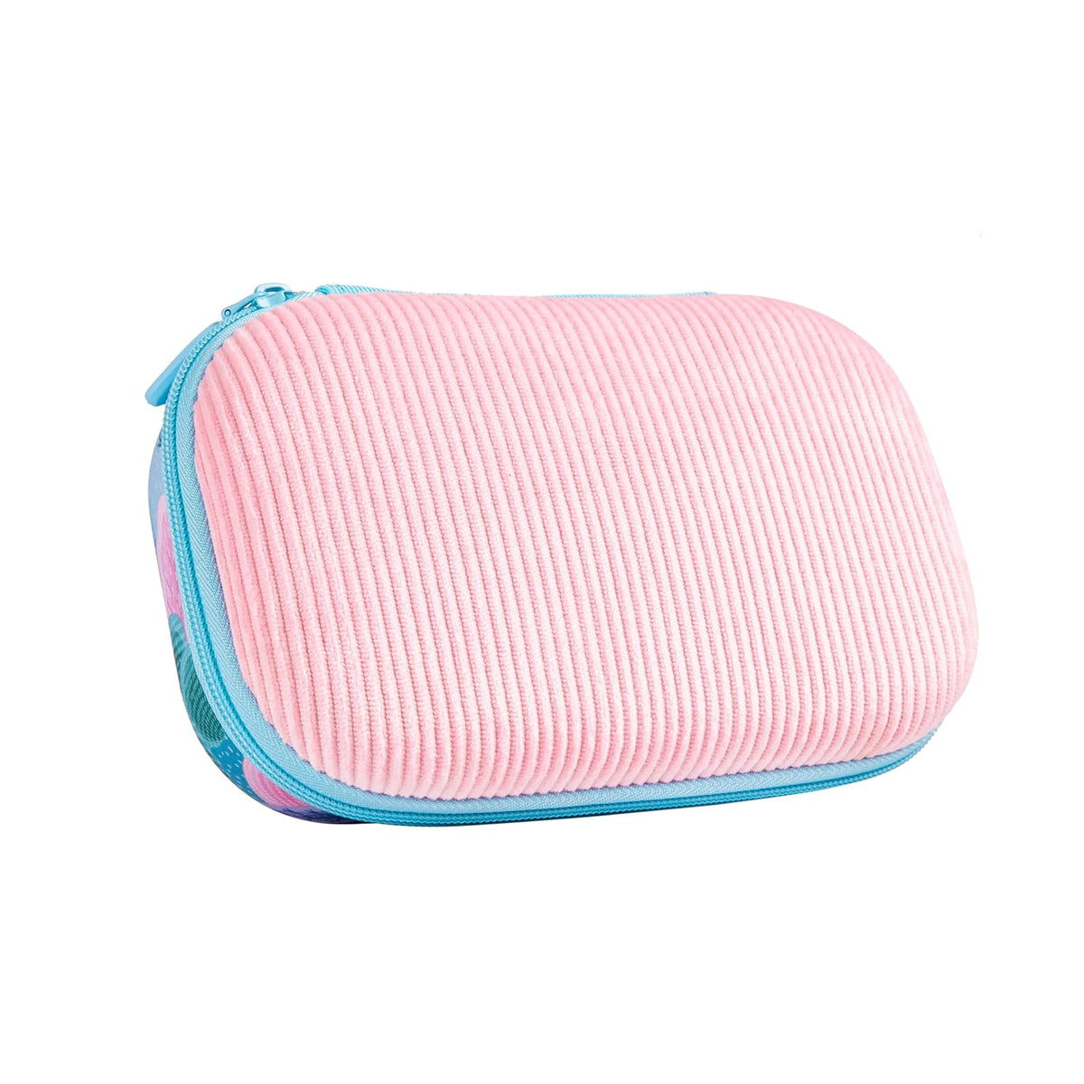 ZIPIT Corduroy Pencil Case for Girls | Large capacity case | School pencil case for girls and boys (Pink)