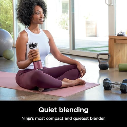 Ninja Blast - Batidora portátil, sin cable, 18 onzas Ninja Blast - Batidora personal para batidos y smoothies, sin BPA, tapa a prueba de fugas y boquilla para beber, recargable con USB-C, apto para