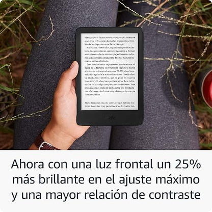 Kindle 16 GB (modelo más reciente): El Kindle más ligero y compacto, ahora con cambios de página más rápidos y mayor contraste, para una experiencia de lectura mejorada - Negro