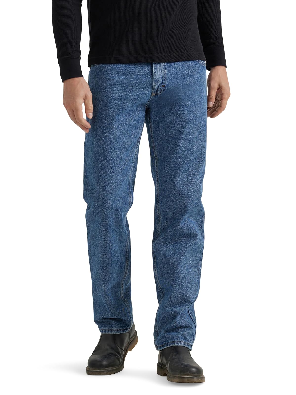 Wrangler Authentics Pantalón de Mezclilla Clásico 5 Bolsillos para Hombre - 32W x 28L - clásico Azul Gris