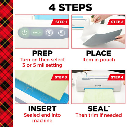 Scotch Thermal Laminating Pouches, 8.9 x 11.4-Inches, 5 mil thick, 100-Pack (TP5854-100),Clear