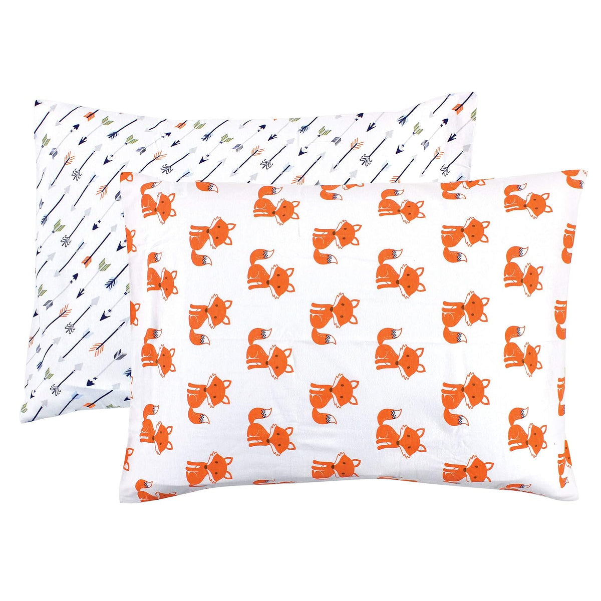 Hudson Baby Funda de Almohada Infantil 100% Algodón, 14 x 19 in - Foxes - Una talla
