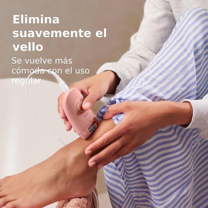 Philips Depiladora Eléctrica Serie 2000 para Mujer Uso en Piernas y Cuerpo | Elimina el vello desde la raíz | Depilación suave y eficaz | Incluye cabezal masajeador | BRE227/00