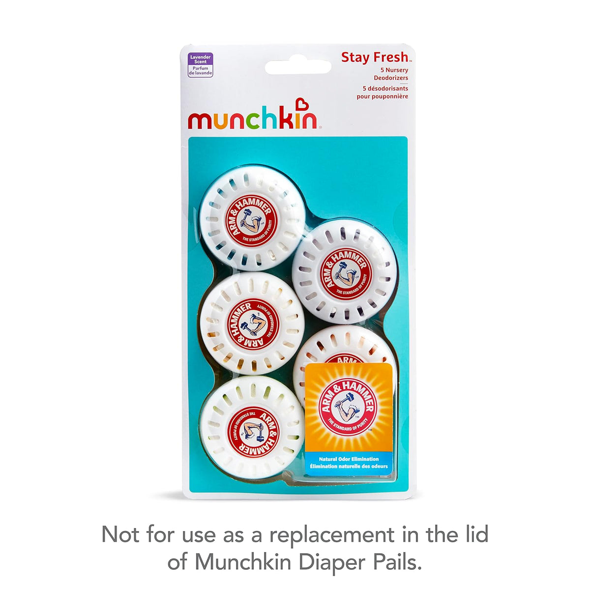 Munchkin Pastillas Desodorantes, 5 Piezas, color Blanco