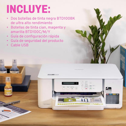 Brother Multifuncional InkBenefit Tank DCP-T536DW, Inyección de Tinta,Wi-Fi | Tecnología InkBenefit Tank, Impresión Dúplex, Conectividad Wi-Fi, Impresión en Negro y Color, Inyección de Tinta, 3 en 1