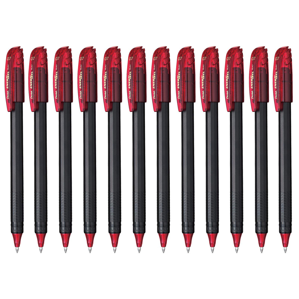 Pentel EnerGel Bolígrafo de Gel, 0.7 mm - Roja
