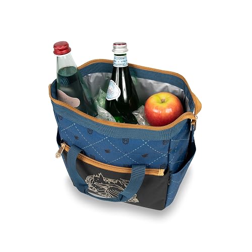 ONIVA - a Picnic Time brand Go, Soft Cooler Box Lonchera aislada, 10 x 6 x 10.5, Harry Potter Ravenclaw - Negro con detalles azules