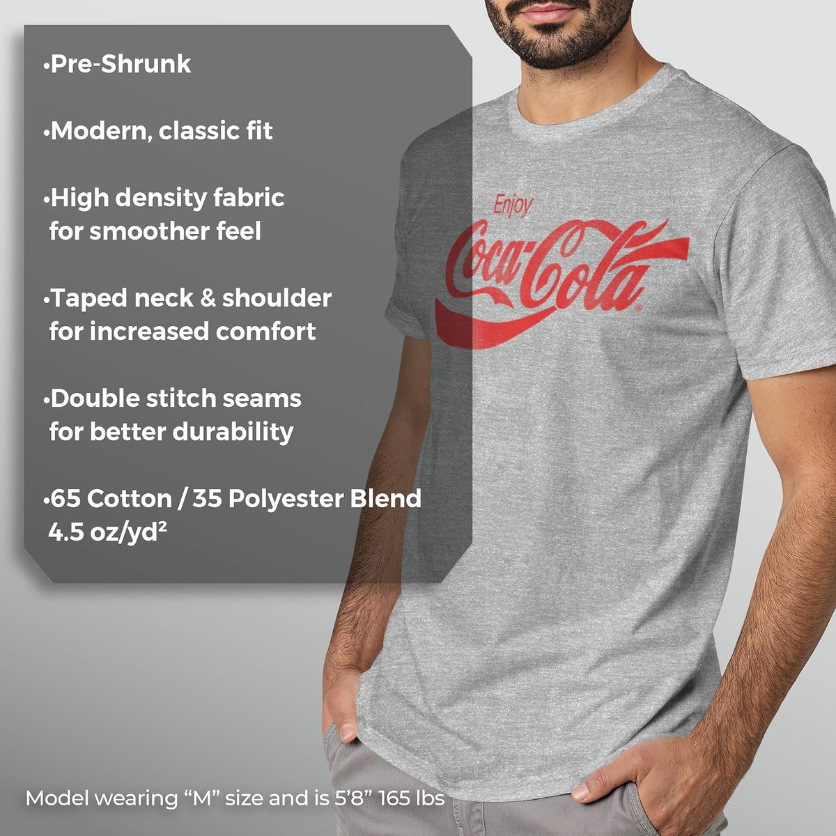 Coca-Cola Coca-Cola Playera de Manga Corta Eighties Coke Camiseta para para Hombre