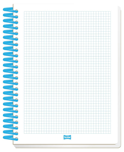 Scribe®, Excellence, Cuaderno Profesional, Pasta Dura, Espiral Sencillo, Cuadro Chico (C.5), 200 hojas, Portada Rojo/Negro