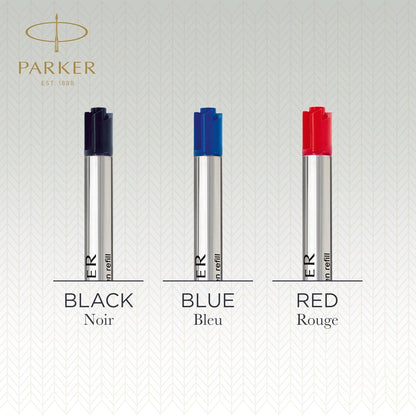 Parker QUINKflow - Recambios de tinta para bolígrafo de punta media, color negro, 3 unidades