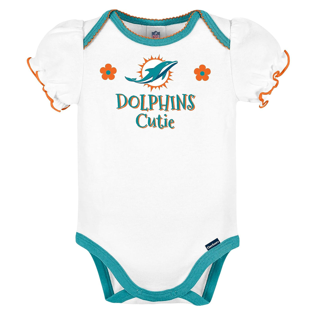 Gerber NFL baby-girls Nfl Team 3 Pack Short Sleeve Onesie Bodysuit