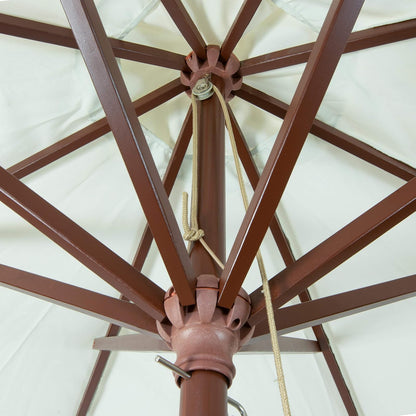 Heininger destinationgear Madera clásica Mercado Paraguas, Natural