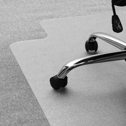 Floortex Ultimat Polycarbonate Chair Mat for Plush Pile Carpets Over 1/2-Inch Thick, 47 x 35 Inches, Clear, Rectangular with Lip (118927LR)