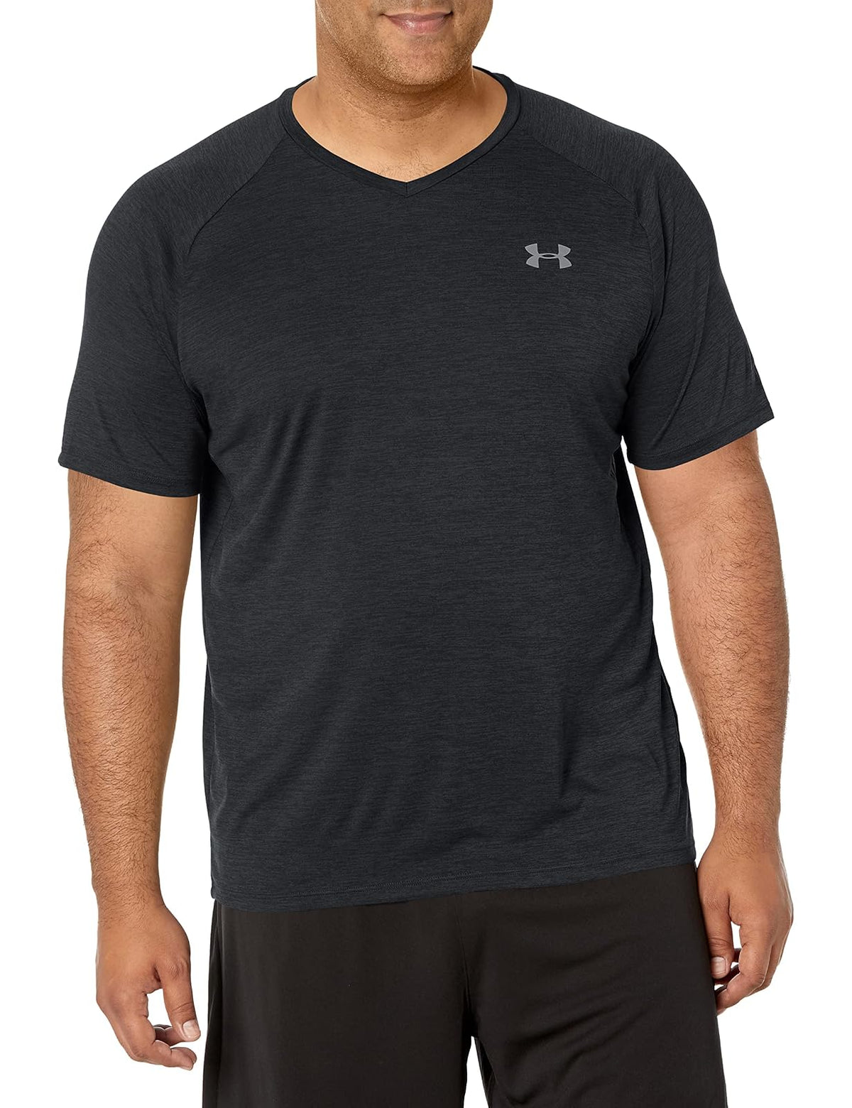 Under Armour Playera de Entrenamiento Cuello V para Hombre - G Alto - Negro (001), Grafito