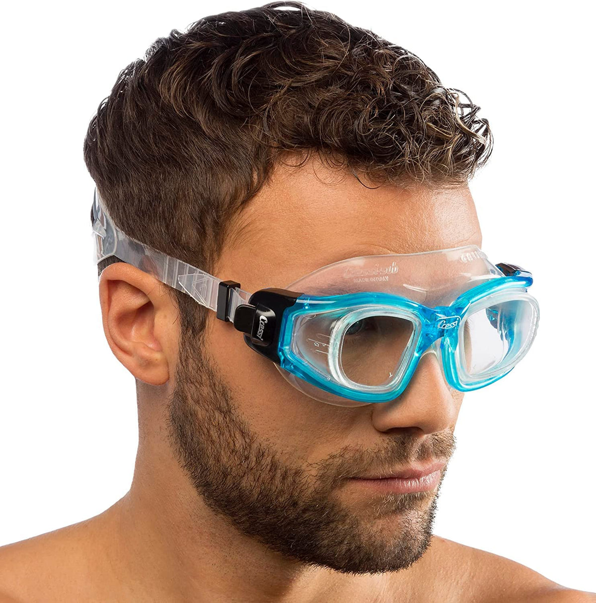 Cressi - anteojos de natación para Adultos con Lentes de Vidrio Templado y sin distorsión, Galileo: Fabricadas en Italia