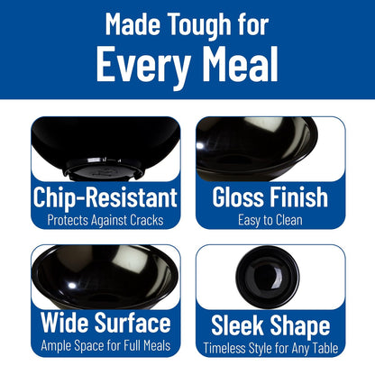 Carlisle FoodService Products 800B03 - Ensaladera de melamina, 26 onzas, color negro