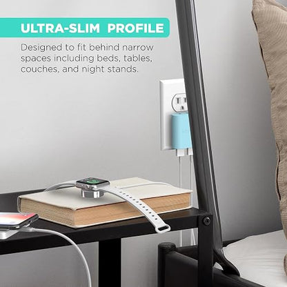 Cargador de Pared USB iHome de 2 Puertos: Cargador USB Multipuerto AC Pro, Adaptador de Enchufe USB y Bloque de Carga para Teléfono, Enchufe de Pared USB Doble