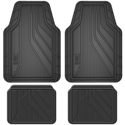 Dickies - Alfombrillas para Todo Tipo de Clima, 4 Piezas, para Automóviles, Camiones, SUV, Color Negro
