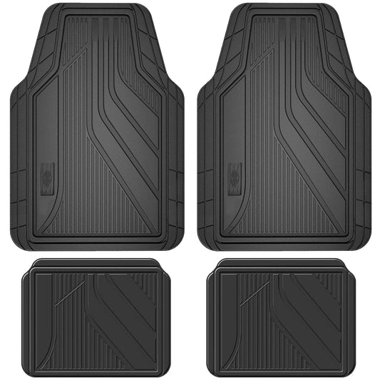 Dickies - Alfombrillas para Todo Tipo de Clima, 4 Piezas, para Automóviles, Camiones, SUV, Color Negro