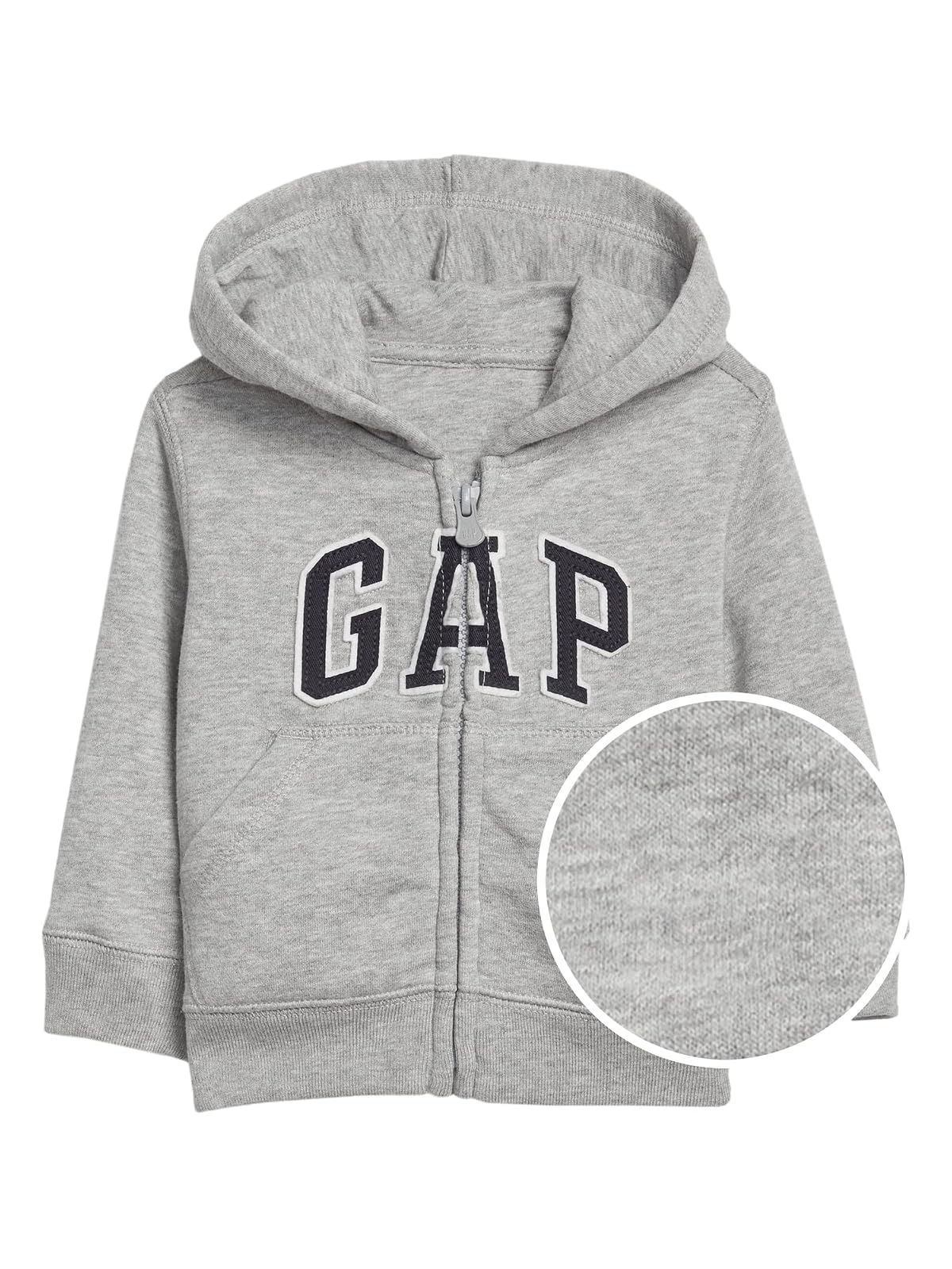 GAP Sudadera con Capucha y Cierre para Bebé y Niño - 4 Años - Gris Jaspeado Claro B08