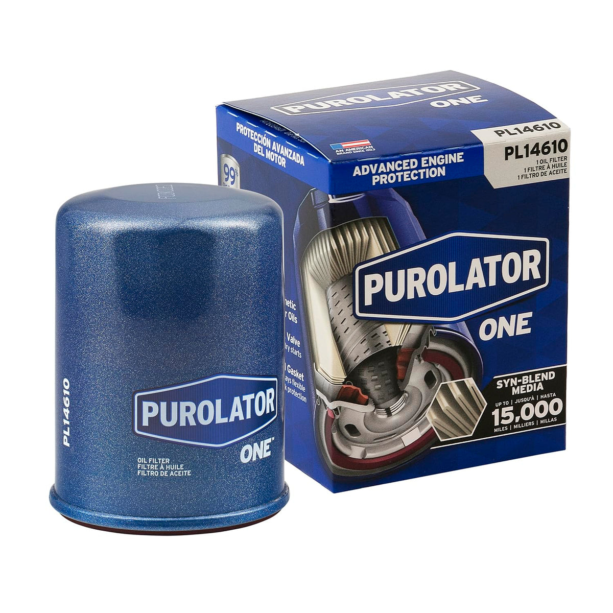 Purolator PurolatorONE Filtro de Aceite PL14610, Azul para Honda CR-V, Accord y Civic