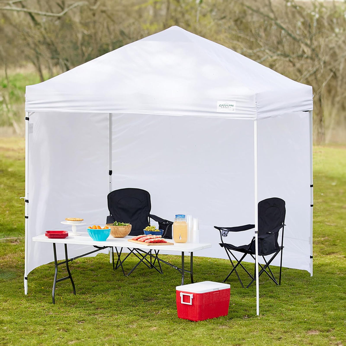 Caravan Canopy Sports Paredes laterales de grado comercial, 10 x 10 pies, blanco