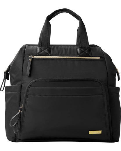 Skip Hop Backpack Pañalera Negra Mainframe Wide Open