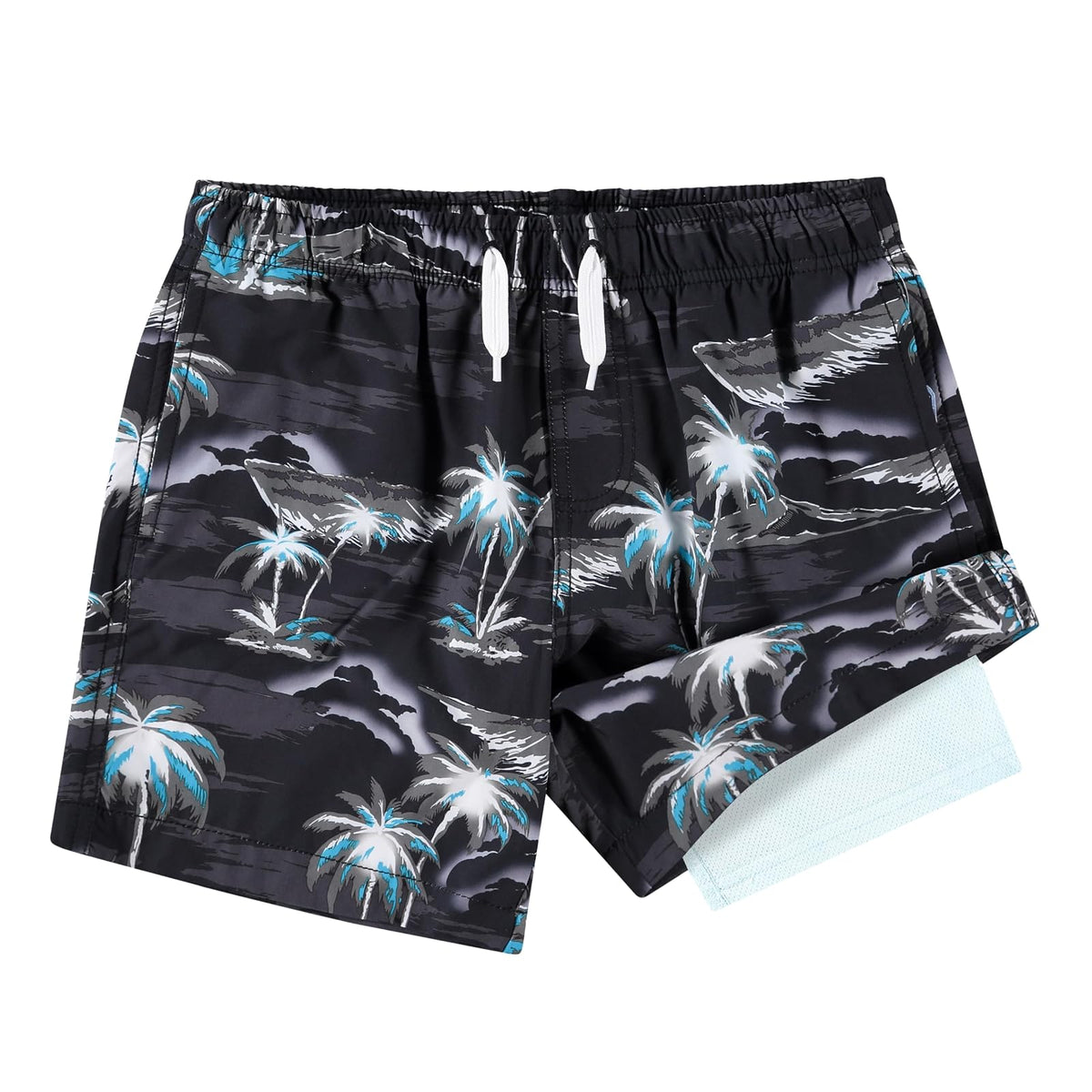 Kanu Surf Traje de Baño con Forro de Compresión para Niño - 11-12 - Seascape Black