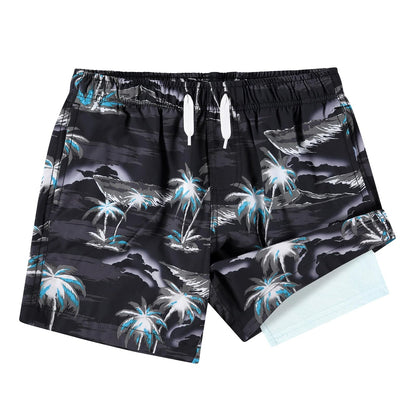 Kanu Surf Traje de Baño con Forro de Compresión para Niño - 11-12 - Seascape Black