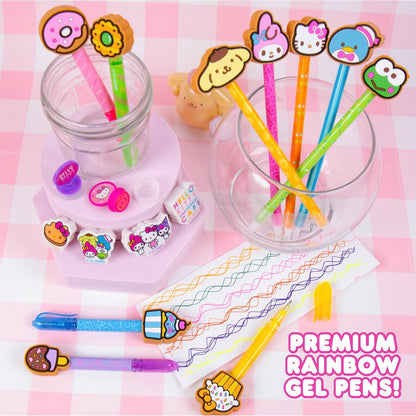 Hello Kitty & Friends - Juego de bolígrafos múltiples, 10 bolígrafos para cuaderno Kawaii, sellos, y más artículos de papelería Sanrio, divertidos suministros de oficina, lindos suministros