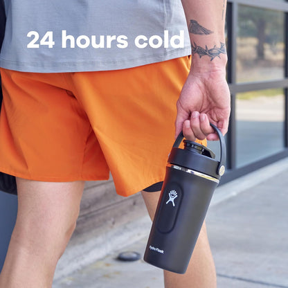 Hydro Flask - Botella de acero inoxidable aislada para gimnasio preentrenamiento y proteínas, 24 onzas, color verde agave