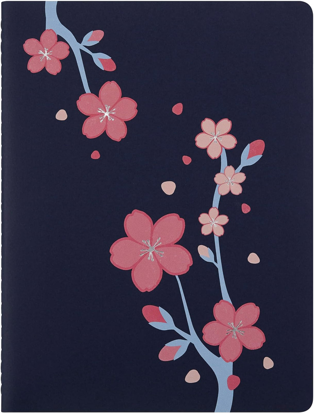 Moleskine - Diario Cahier de edición limitada Sakura 2025, cubierta suave, XL (7.5 x 9.7 pulgadas), rayado, flores de cerezo, 120 páginas