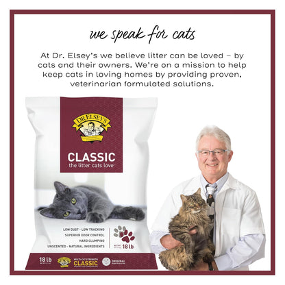 Precious Cat Classic Premium Arena aglomerante para Gatos, Bolsa de 18 Libras