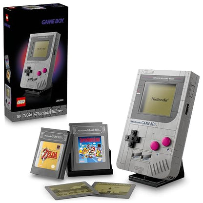 LEGO Game Boy Kit de Construcción de Modelo, Regalo para Jugadores y Fans Adultos de Nintendo, Set Coleccionable, Réplica Construible con Cartuchos Game Pak y Pantallas 72046