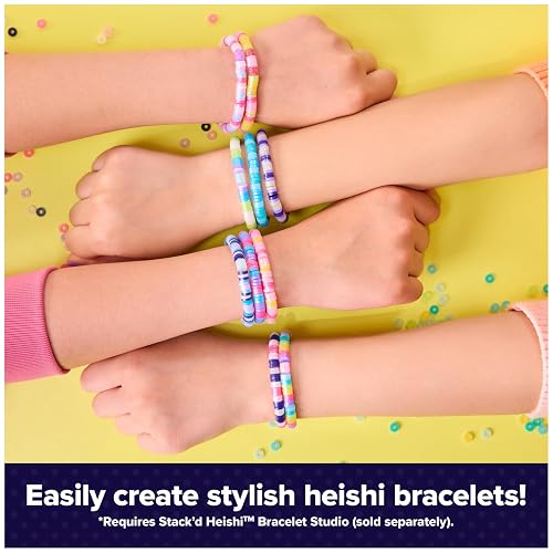 Cool Maker, Kit de expansión Stack’d Heishi, kit para hacer pulseras con más de 1300 cuentas, sirve para hacer 10 pulseras, juguetes de manualidades para niños y niñas a partir de 7 años