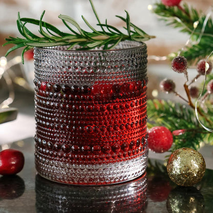 Kate Aspen - Juego de vasos para beber con abalorio de hobbnail clásico, juego de vasos de cóctel, vaso de jugo, tazas de agua, es un gran regalo para anfitriona, regalo para recién casados (gris