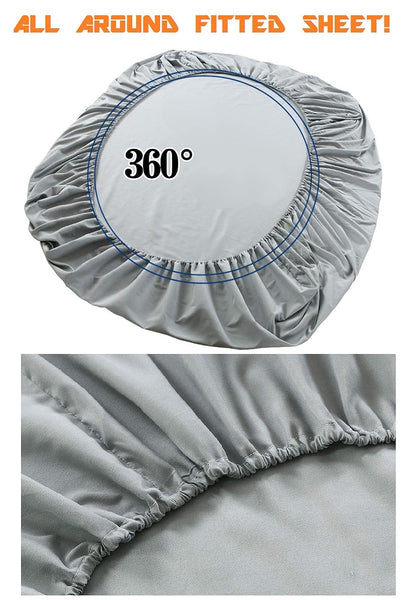 Elegant Comfort - Juego de sábanas suaves de lujo con estampado Bloomingdale, percal de 1500 hilos, calidad egipcia, suavidad, resistente a las arrugas y a la decoloración (6 piezas), tamaño queen