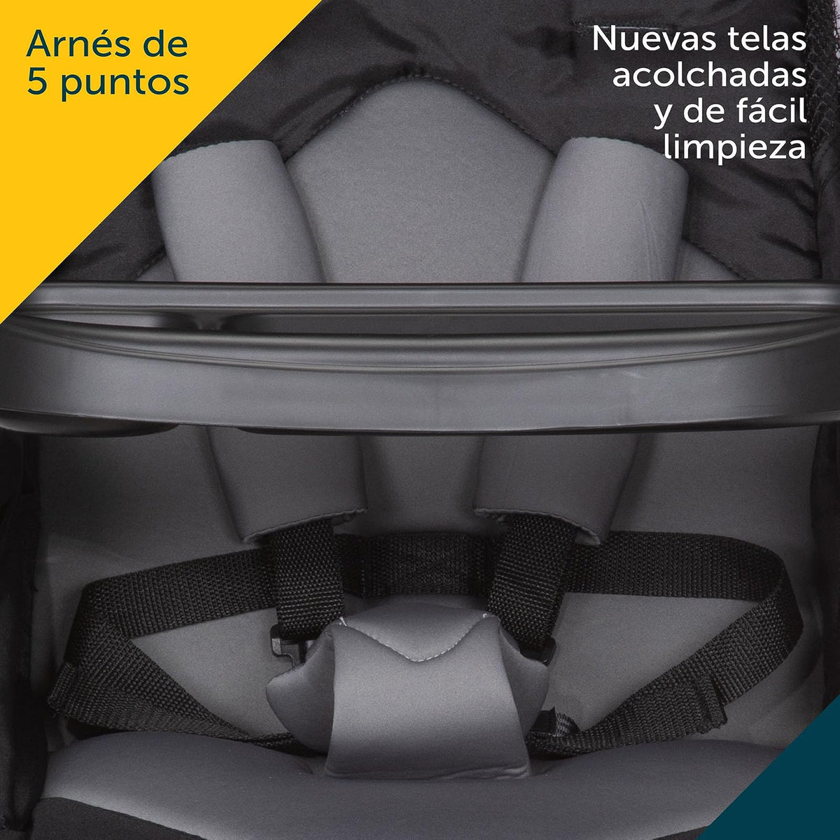 Safety 1st Carriola-Sistema de Viaje Smooth Ride LT Monument Gris, con uso desde recién nacido hasta los 22kg, con Portabebé OnBoard FLX