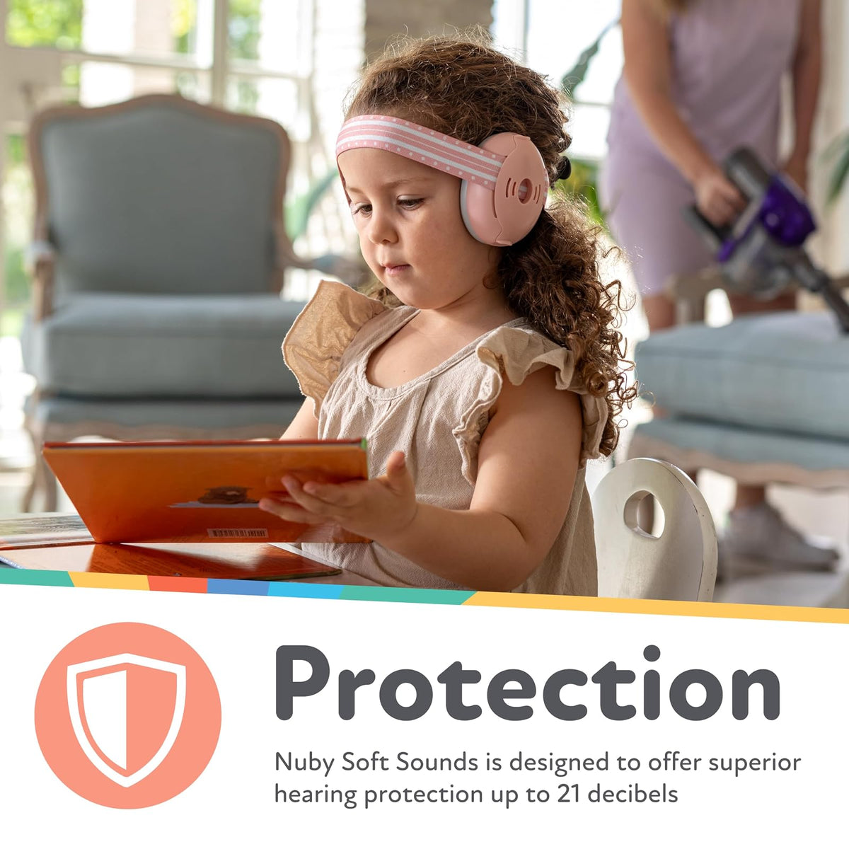 Nuby Soft Sounds - Orejeras ajustables para bebé para protección contra ruidos fuertes, ideales para espectáculos de aire, fuegos artificiales, viajes en vuelo y mucho más Azul solamente.